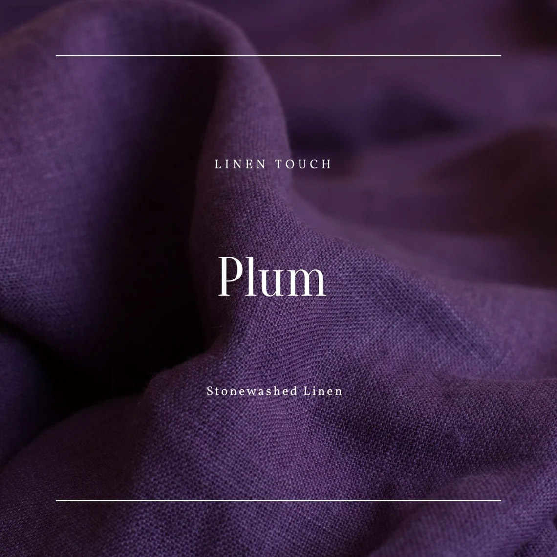 Linen Fabric - Plum - Linen Touch