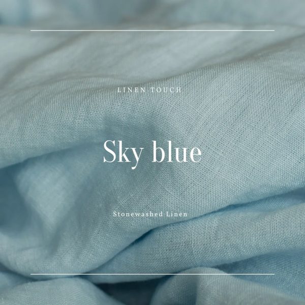 Linen Fabric - Sky Blue