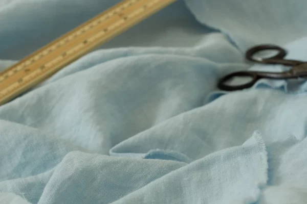 Linen Fabric - Sky Blue - Image 2