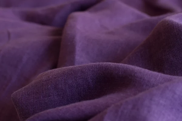 Linen Fabric - Plum - Image 5